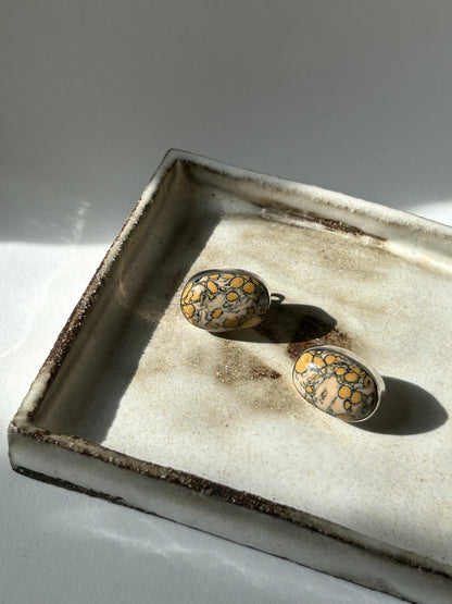 Ocean Jasper Cabochon Earrings