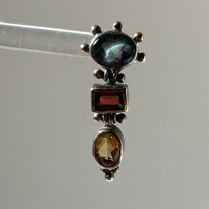 Garnet Citrine Mosaic Opal Danglers